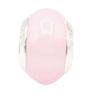 Lovelinks by Aagaard Pink Murano Glass Charm with Sterling Silver Core
